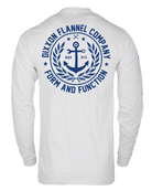 Anchor Crest Long Sleeve T-Shirt - White & Navy - Dixxon Flannel Co.