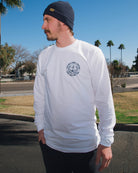 Anchor Crest Long Sleeve T-Shirt - White & Navy - Dixxon Flannel Co.