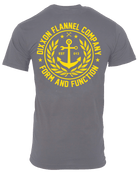 Anchor Crest T-Shirt - Gray & Yellow - Dixxon Flannel Co.