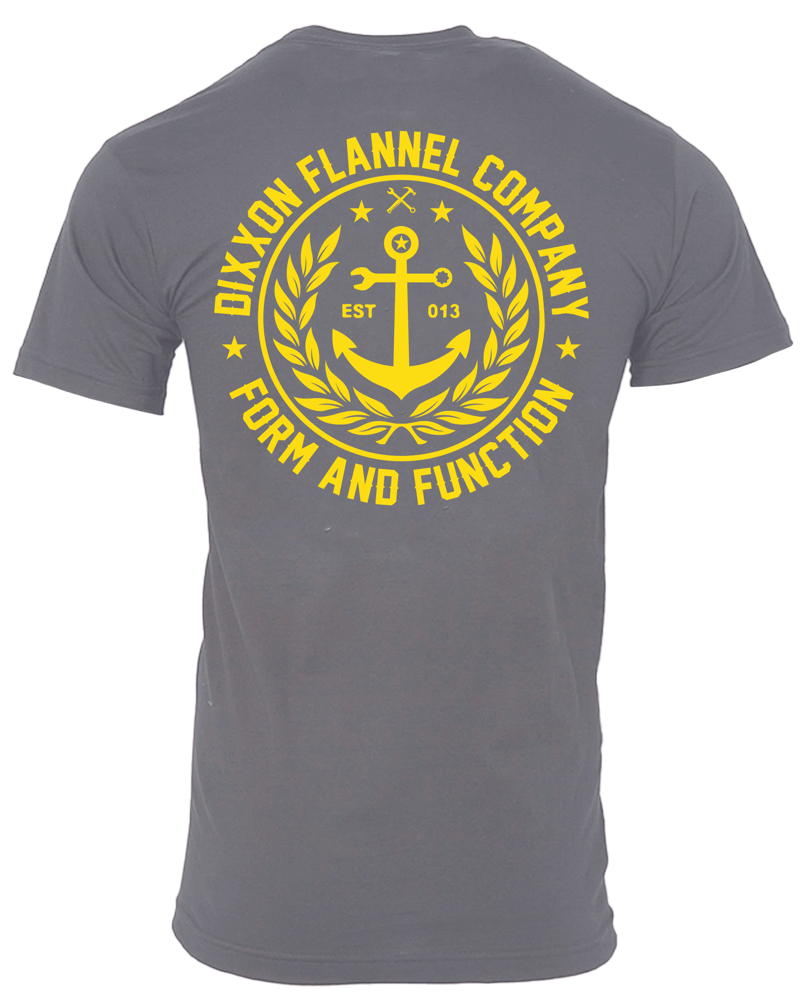 Anchor Crest T-Shirt - Gray & Yellow - Dixxon Flannel Co.