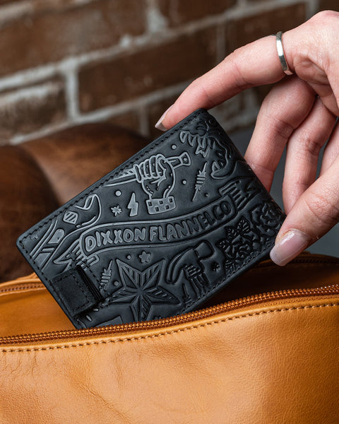 Andar Leather Wallet - Black
