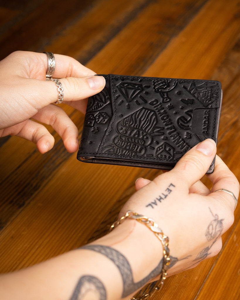 Andar Two-Tone Leather Wallet - Black & Gray - Dixxon Flannel Co.