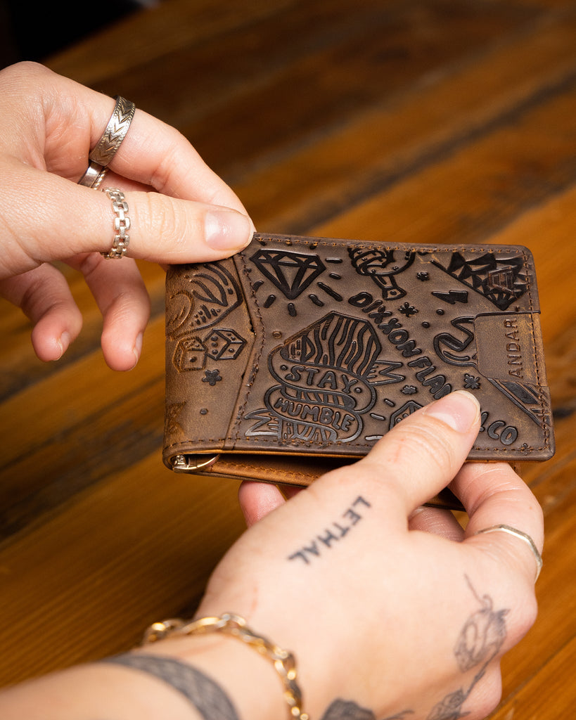 Andar Two-Tone Leather Wallet - Brown & Camel - Dixxon Flannel Co.