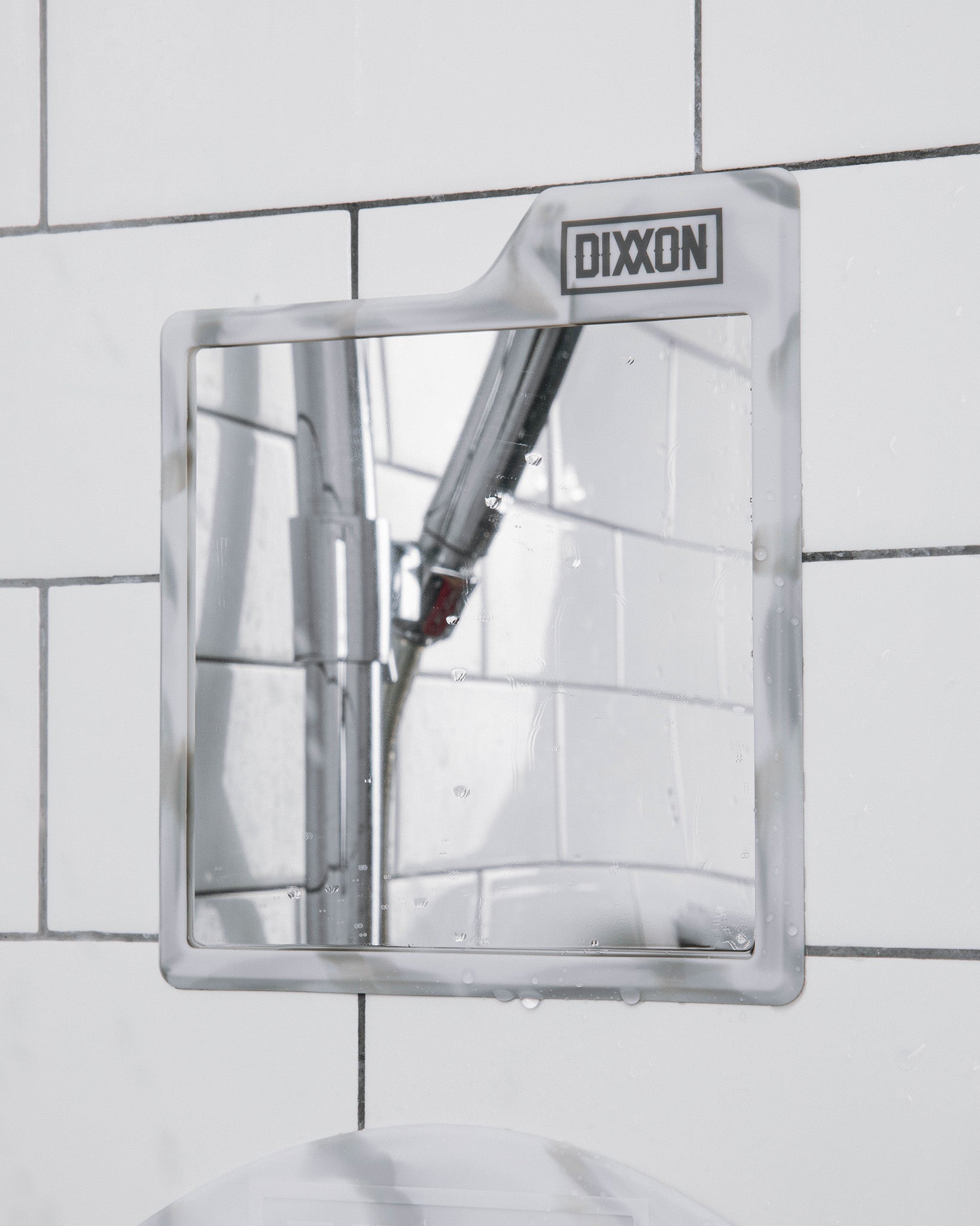 Anti-Fog Adhesive Shower Mirror - White Marble | Dixxon Flannel Co.