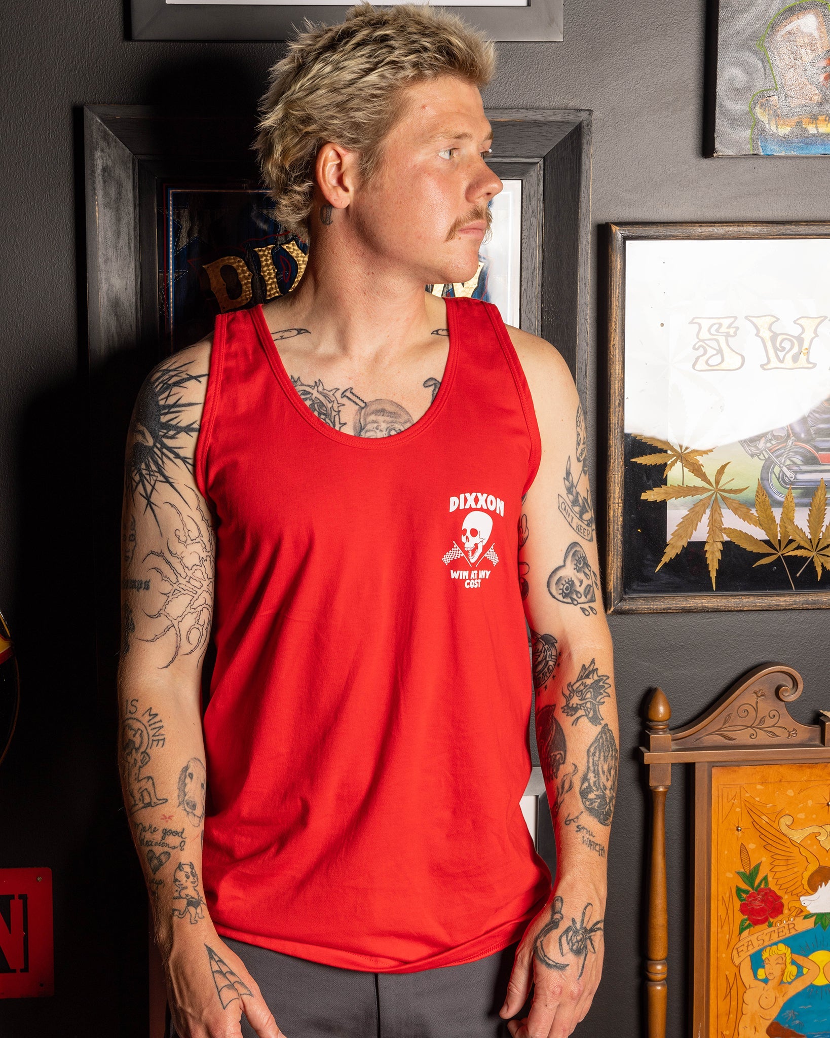 Any Cost Tank - Red & White - Dixxon Flannel Co.