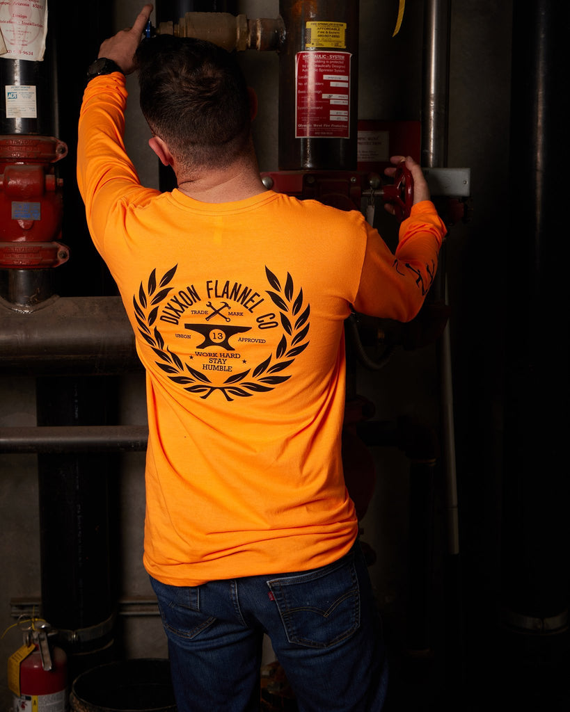 Approved Hi Vis Long Sleeve T-Shirt - Orange - Dixxon Flannel Co.