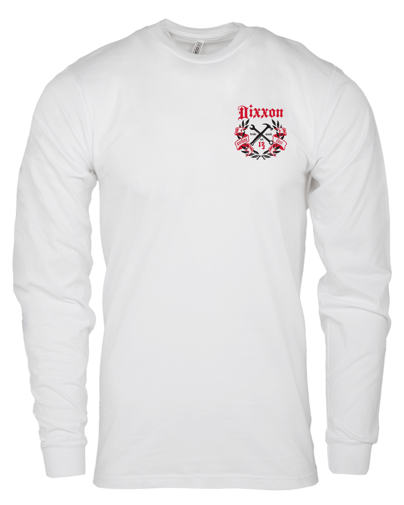 Award Long Sleeve T-Shirt - White, Black, & Red - Dixxon Flannel Co.