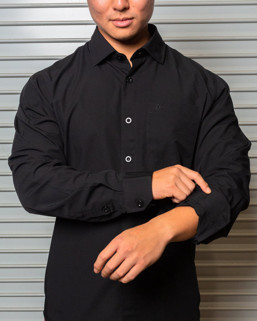 Bamboo Long Sleeve Dress Shirt 2.0 - Black - Dixxon Flannel Co.