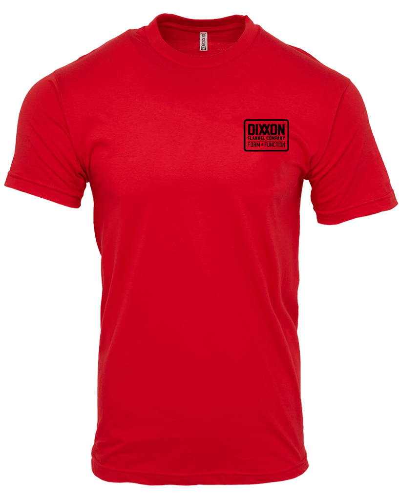 Black Classic Logo T-Shirt - Red - Dixxon Flannel Co.