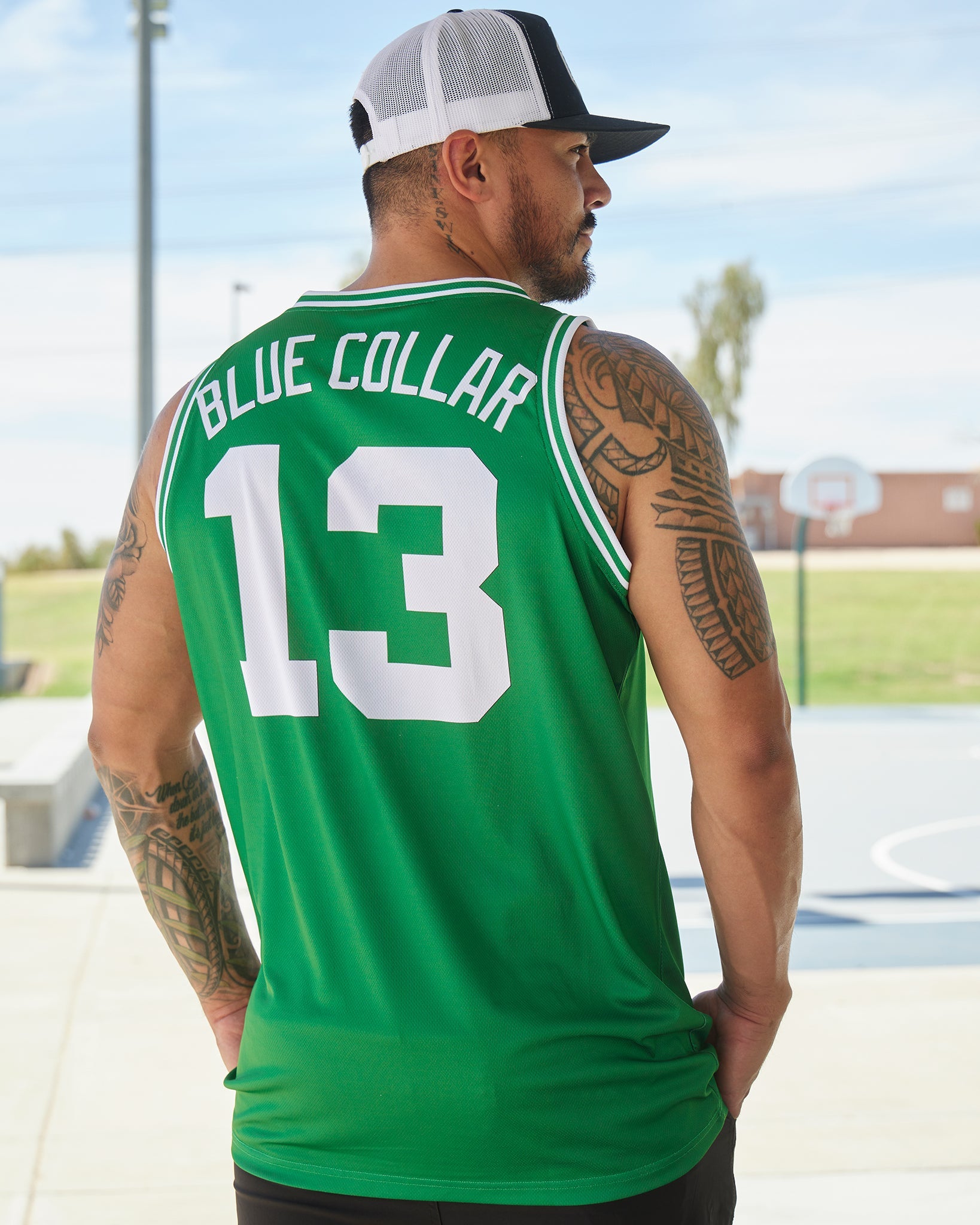 Blue Collar Jersey - Green & White - Dixxon Flannel Co.