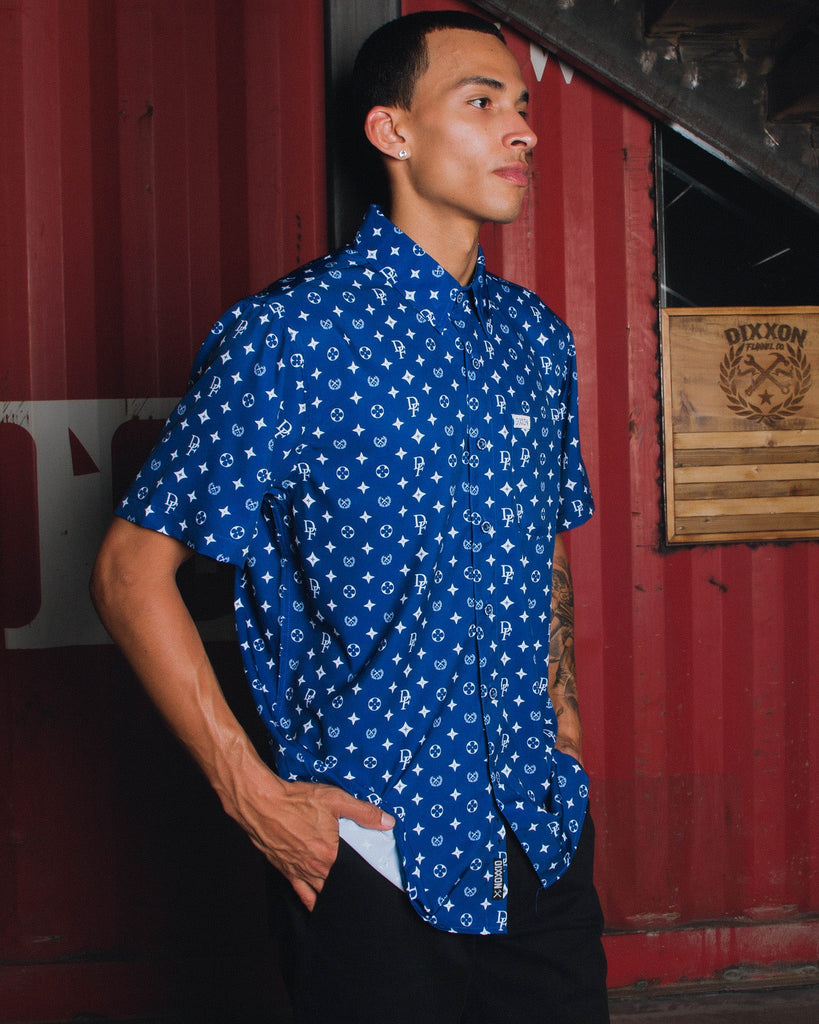 Bougie Short Sleeve - Blue & White - Dixxon Flannel Co.