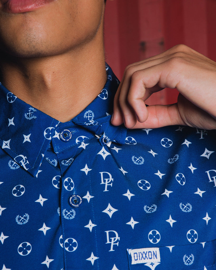 Bougie Short Sleeve - Blue & White - Dixxon Flannel Co.