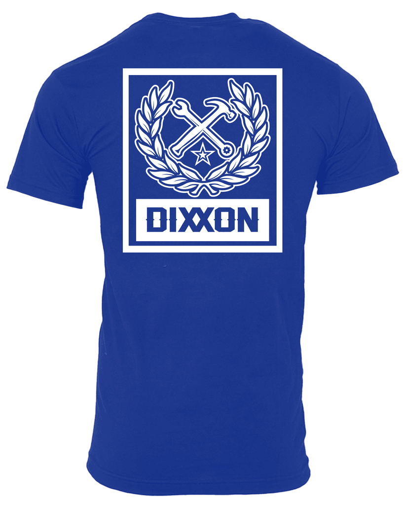 Box Crest T-Shirt - Blue & White - Dixxon Flannel Co.