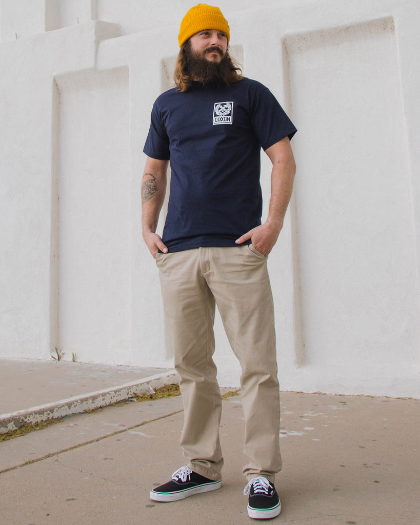 Box Crest T-Shirt - Navy & White - Dixxon Flannel Co.