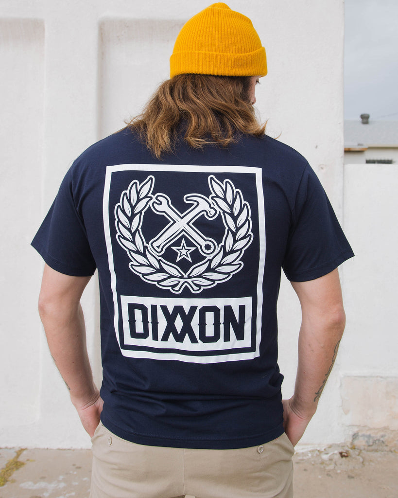 Box Crest T-Shirt - Navy & White - Dixxon Flannel Co.