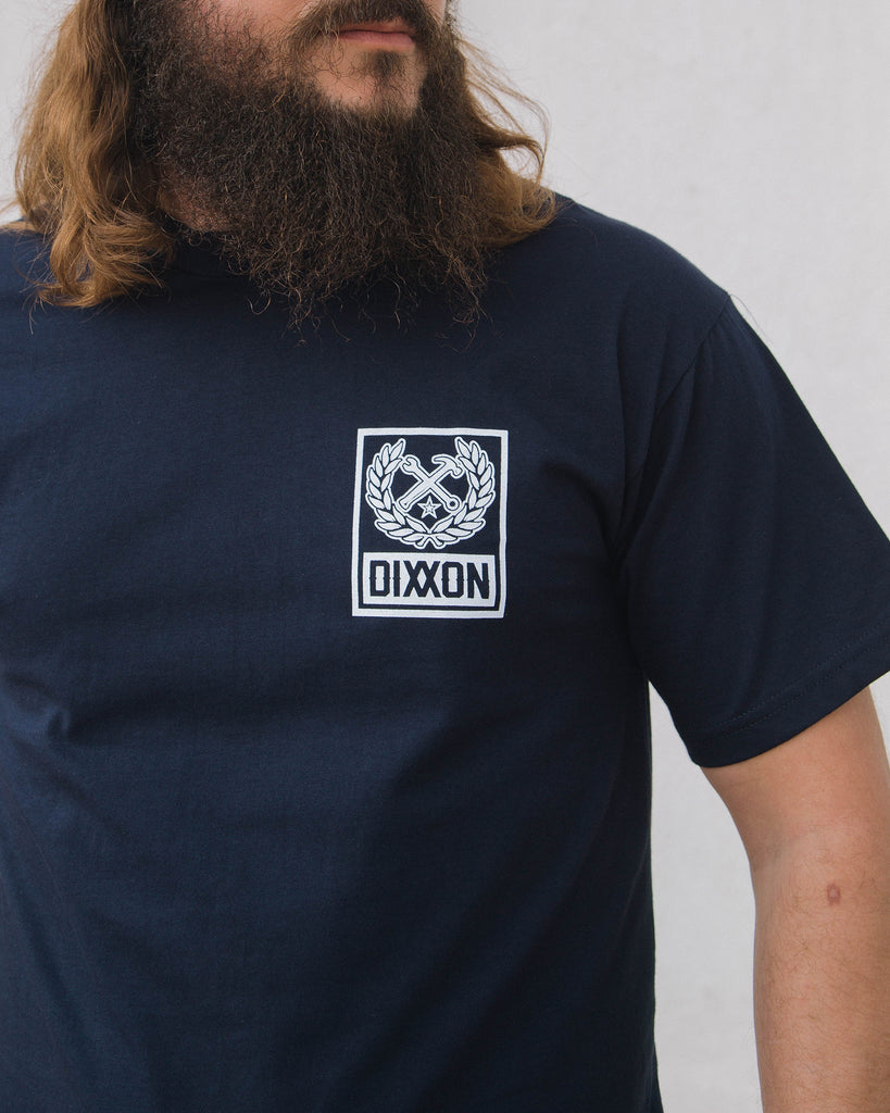 Box Crest T-Shirt - Navy & White - Dixxon Flannel Co.