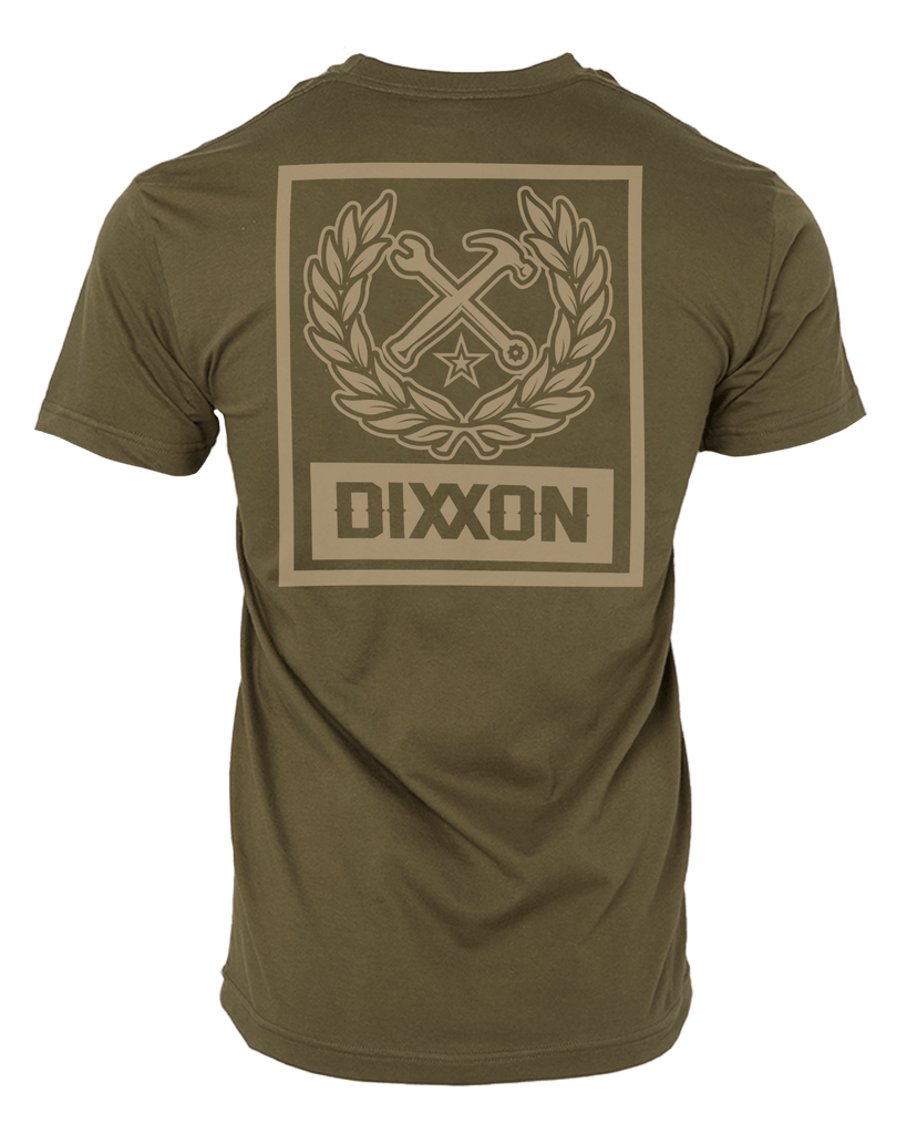Box Crest T-Shirt - O.D. Green & Sand - Dixxon Flannel Co.