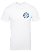 Branded T-Shirt - White & Blue - Dixxon Flannel Co.