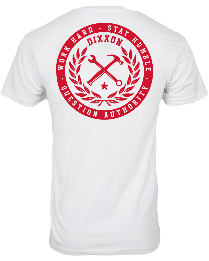Branded T-Shirt - White & Red - Dixxon Flannel Co.