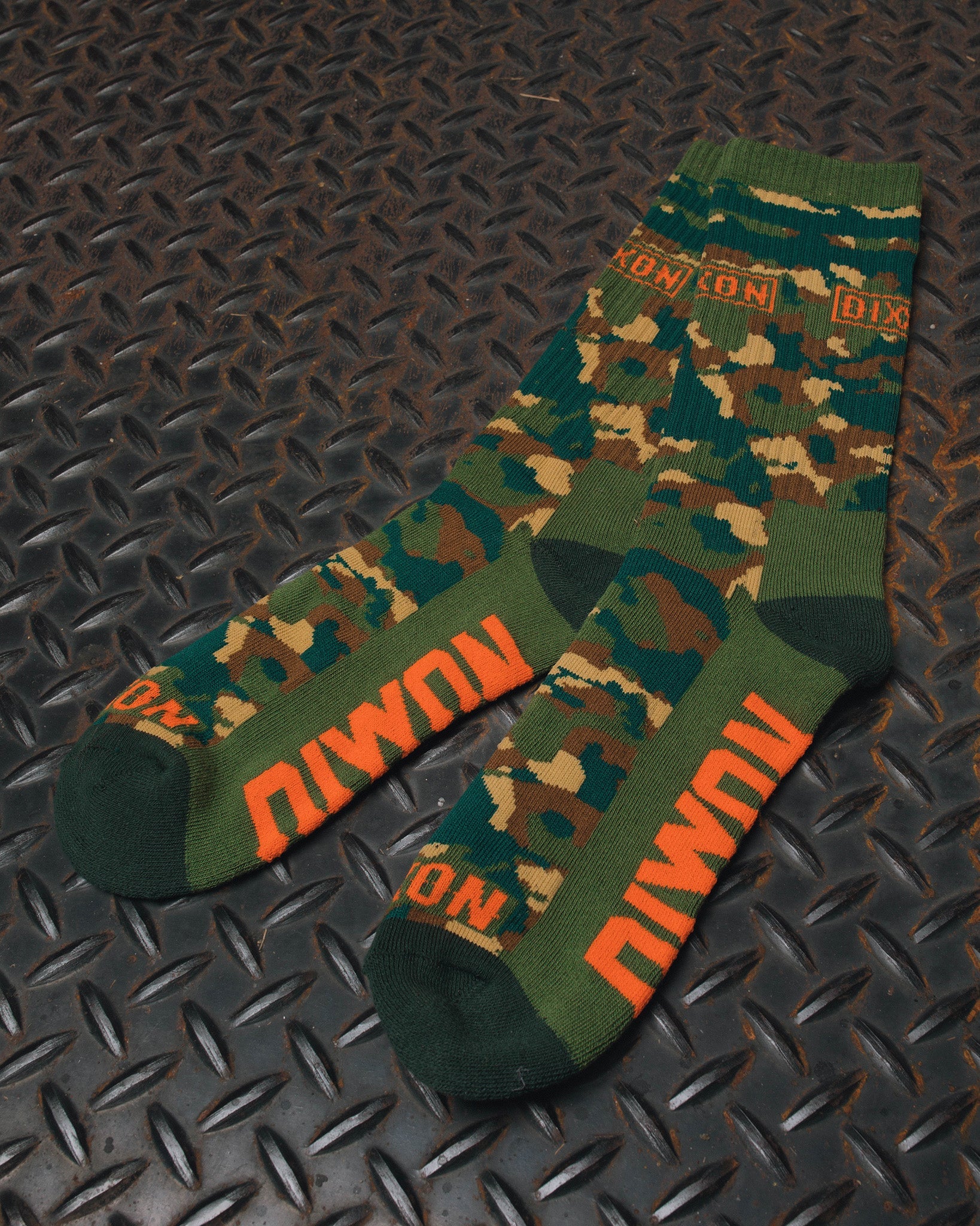 Camo Premium Crew Socks - Orange - Dixxon Flannel Co.