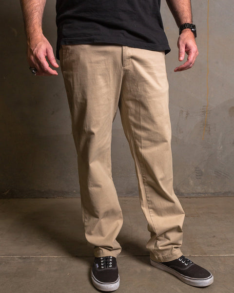 Slim Straight Chino Pants Khaki Dixxon Flannel