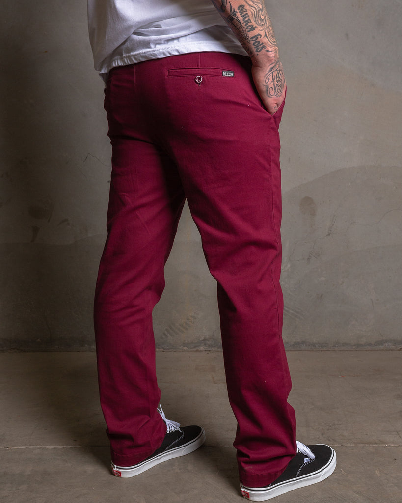 Chino Pants - Maroon - Dixxon Flannel Co.