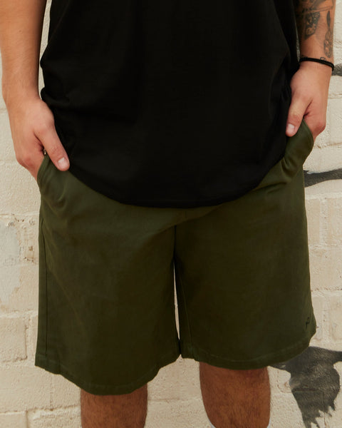 Olive green chino shorts cheap