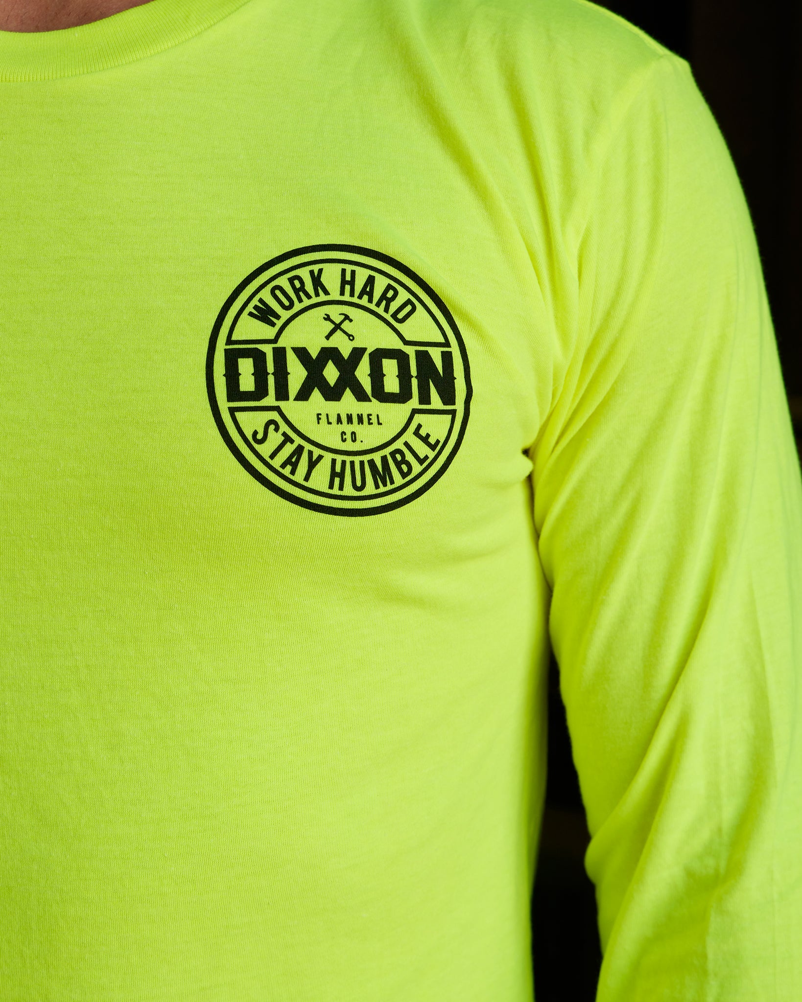 Corpo Hi Vis Long Sleeve T-Shirt - Yellow - Dixxon Flannel Co.