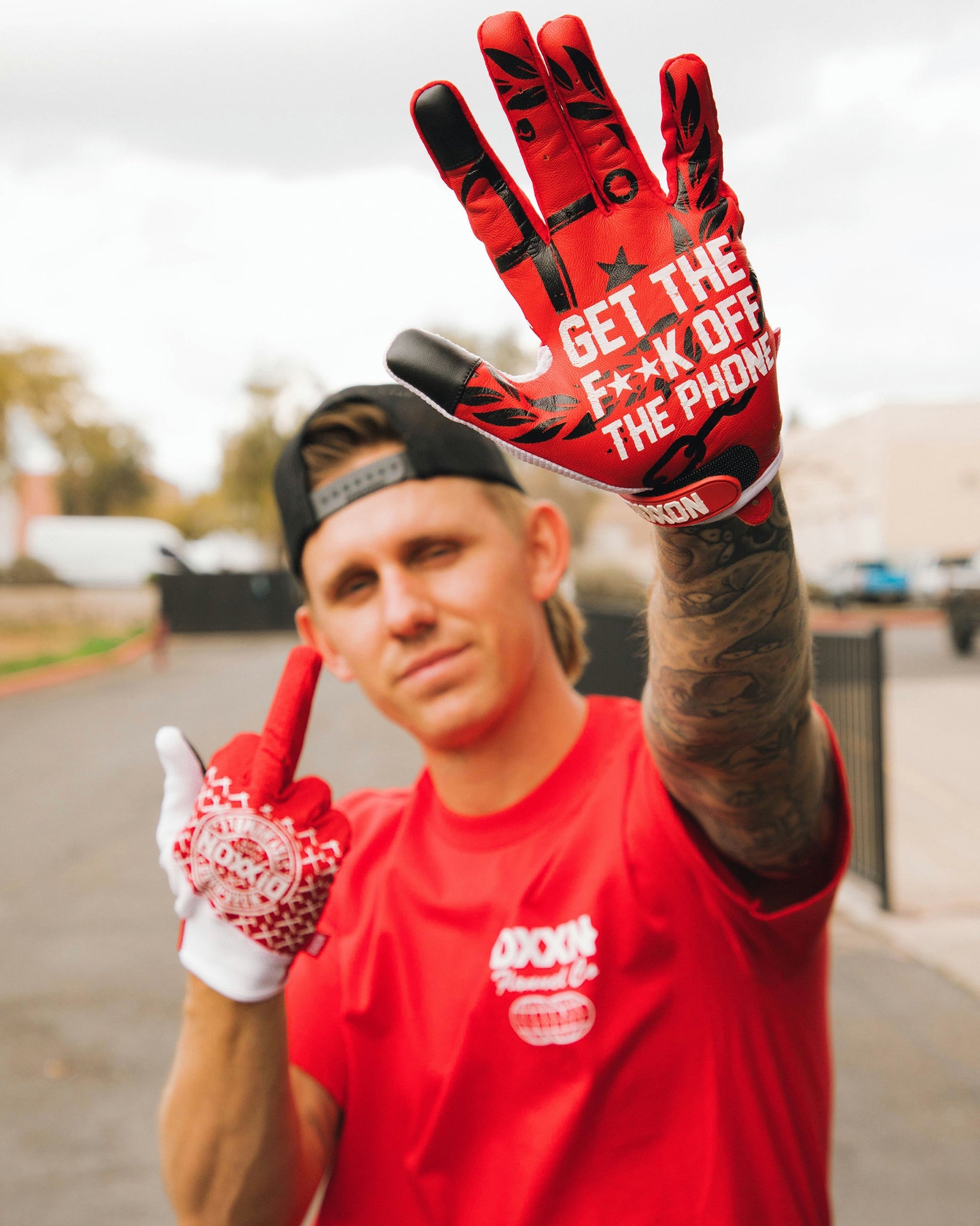 Corpo Moto Gloves - Red & White - Dixxon Flannel Co.