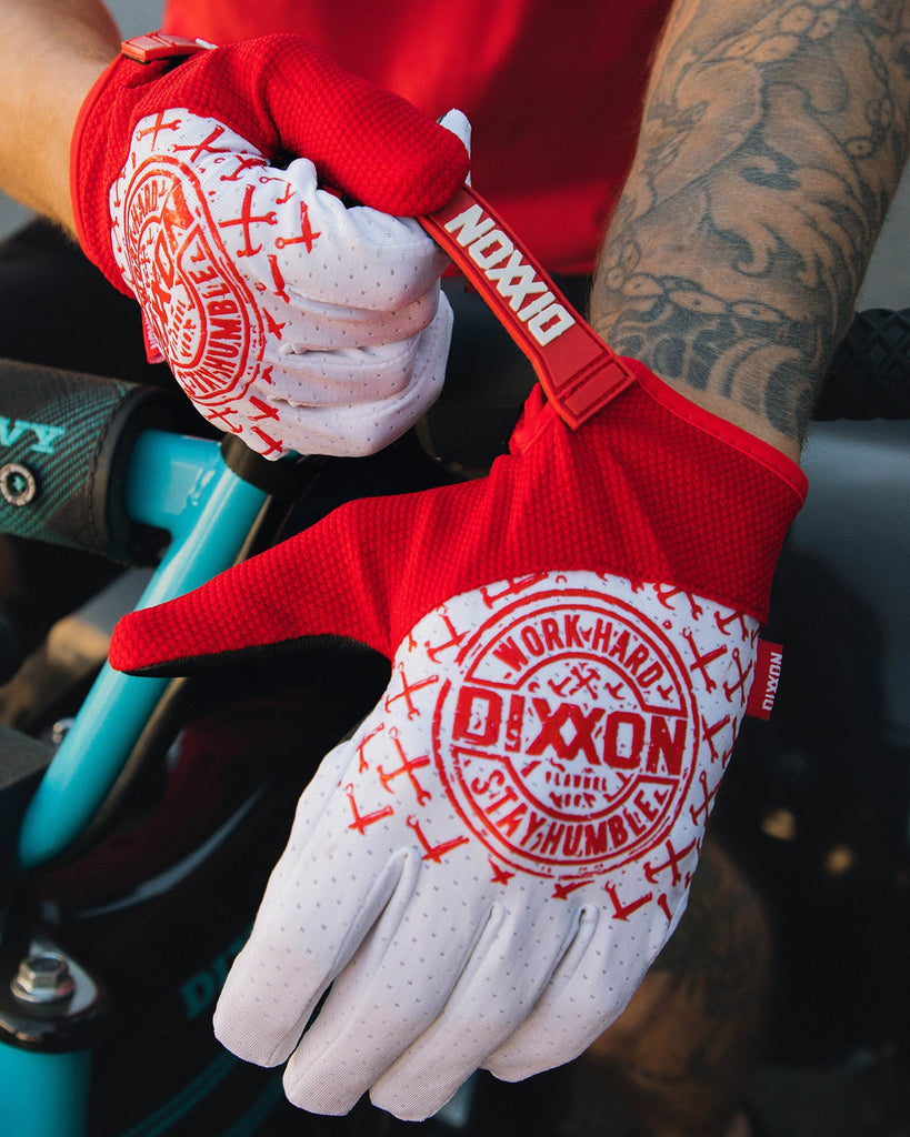 Corpo Moto Gloves - White & Red - Dixxon Flannel Co.