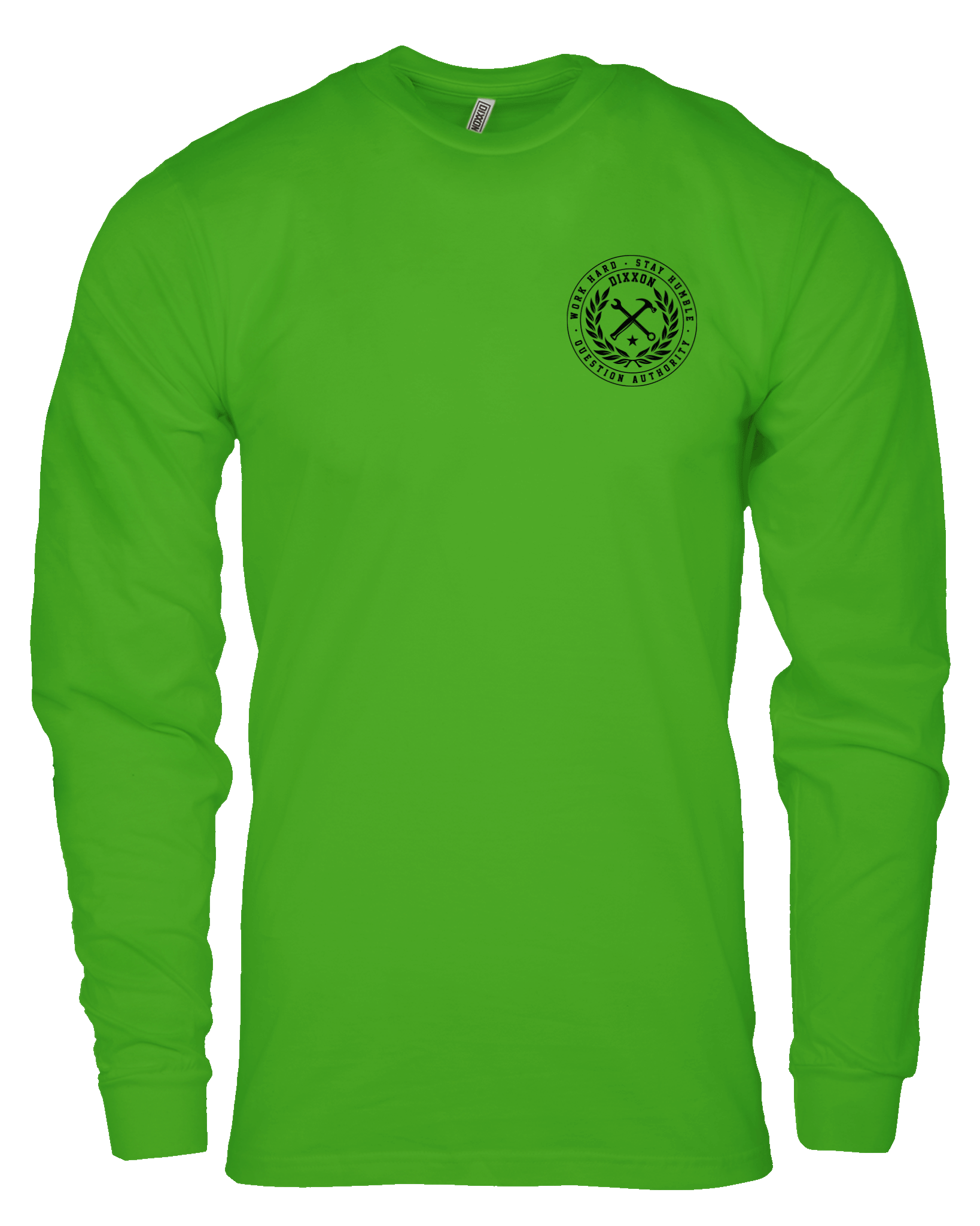 Crested Hi Vis Long Sleeve T-Shirt - Safety Green - Dixxon Flannel Co.