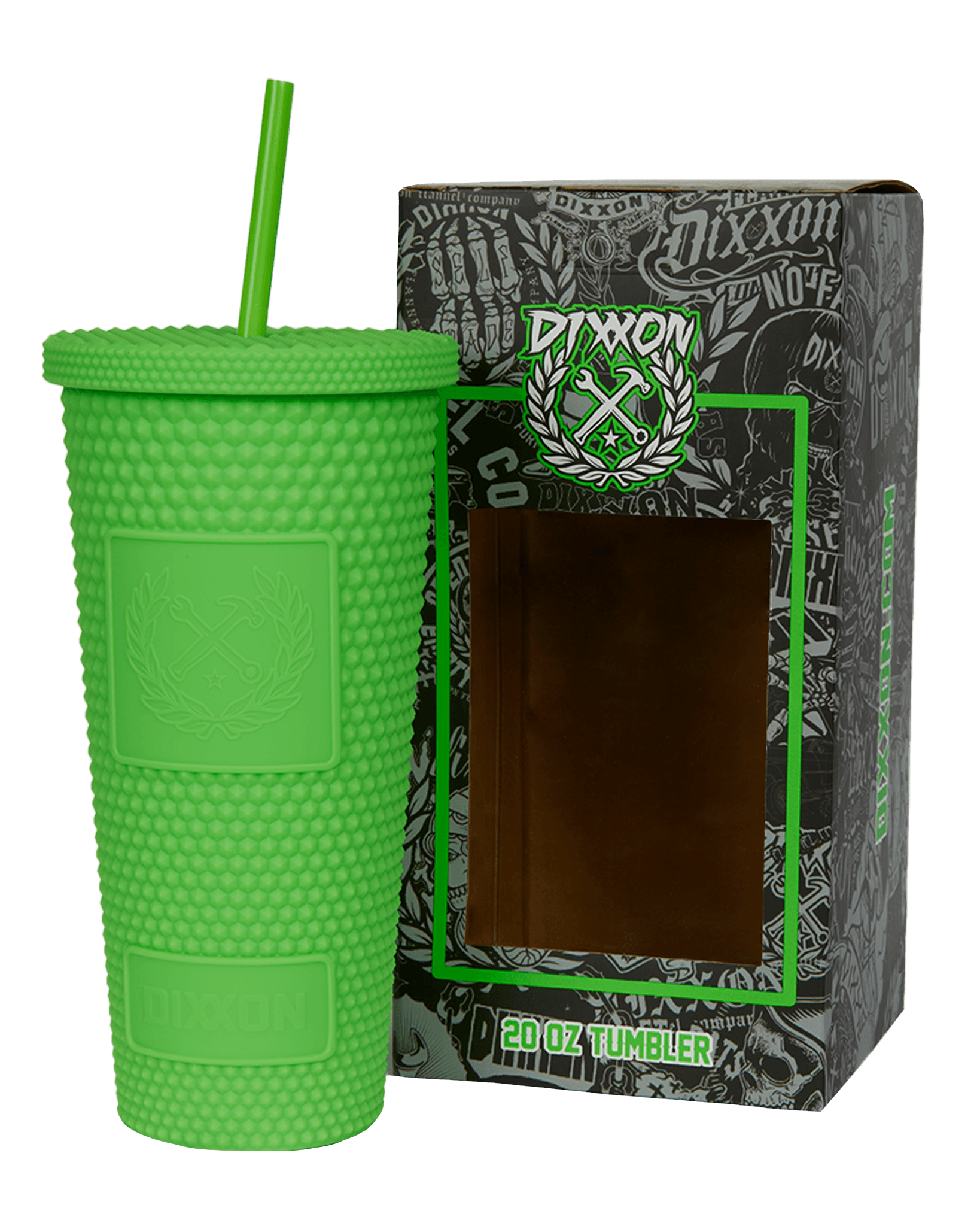 Dixxon Studded Matte Tumbler - Lime Green - Dixxon Flannel Co.
