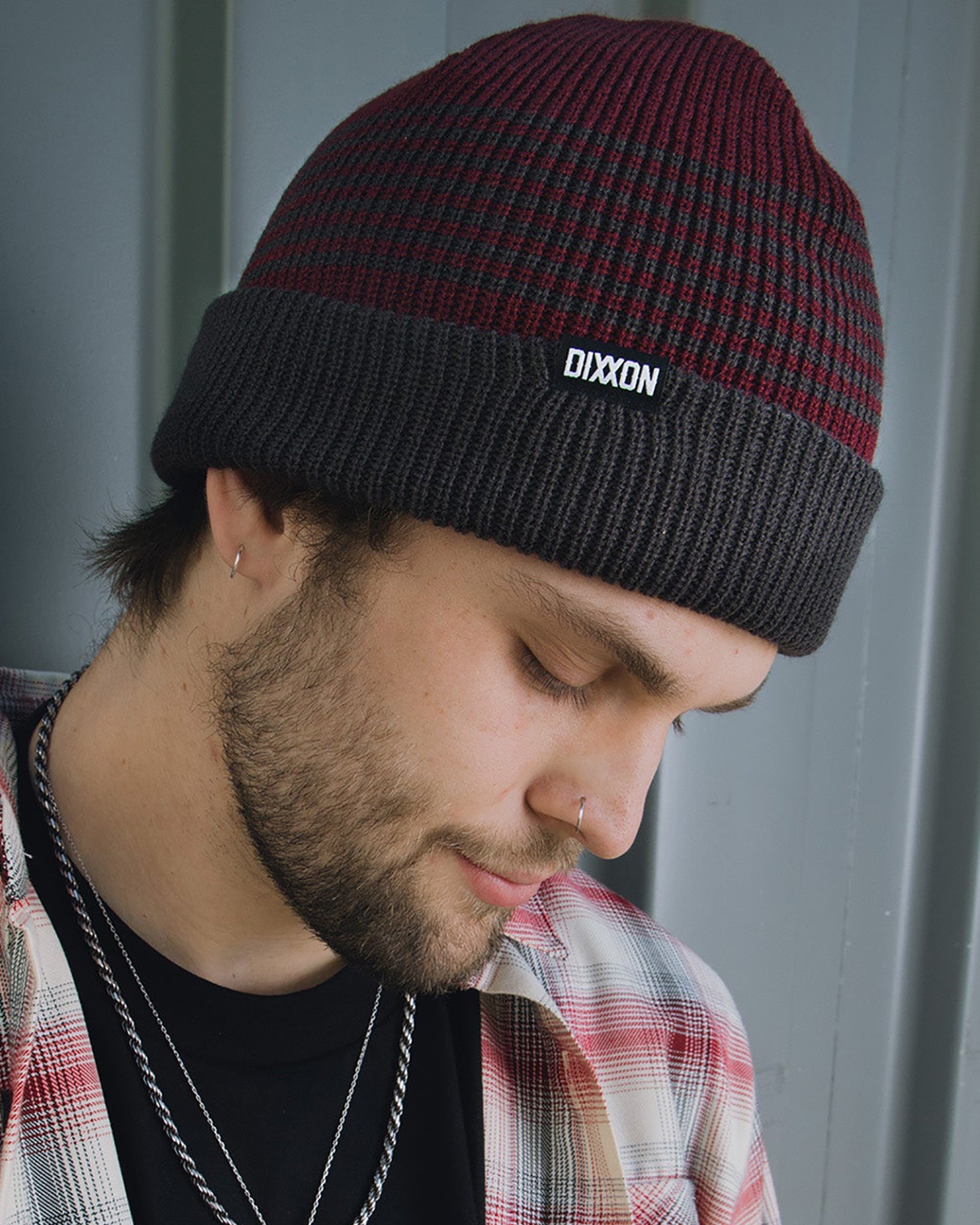 Dock Beanie - Maroon & Gray - Dixxon Flannel Co.