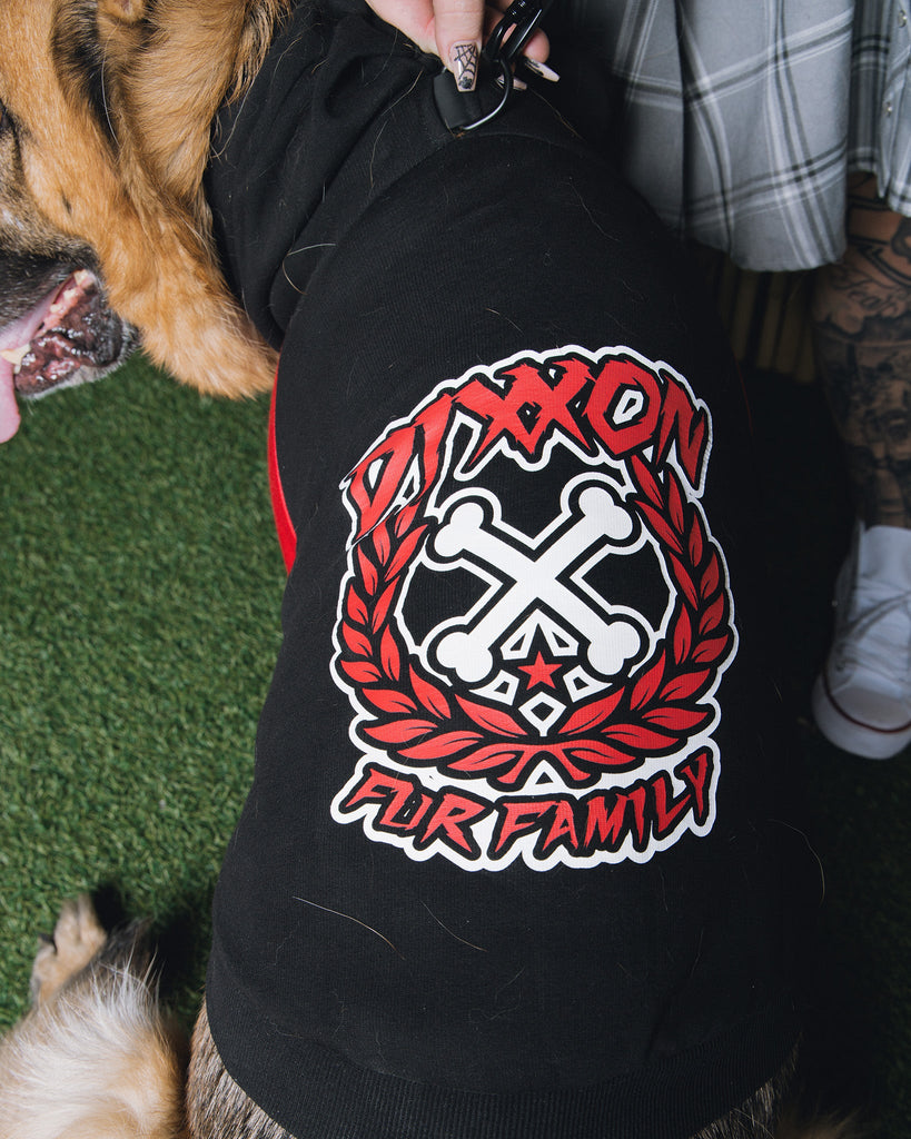 Dog Hoodie - Fur Family - Black & Red - Dixxon Flannel Co.