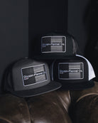 DXF Stripe Flat Bill Trucker Snapback - Dixxon Flannel Co.