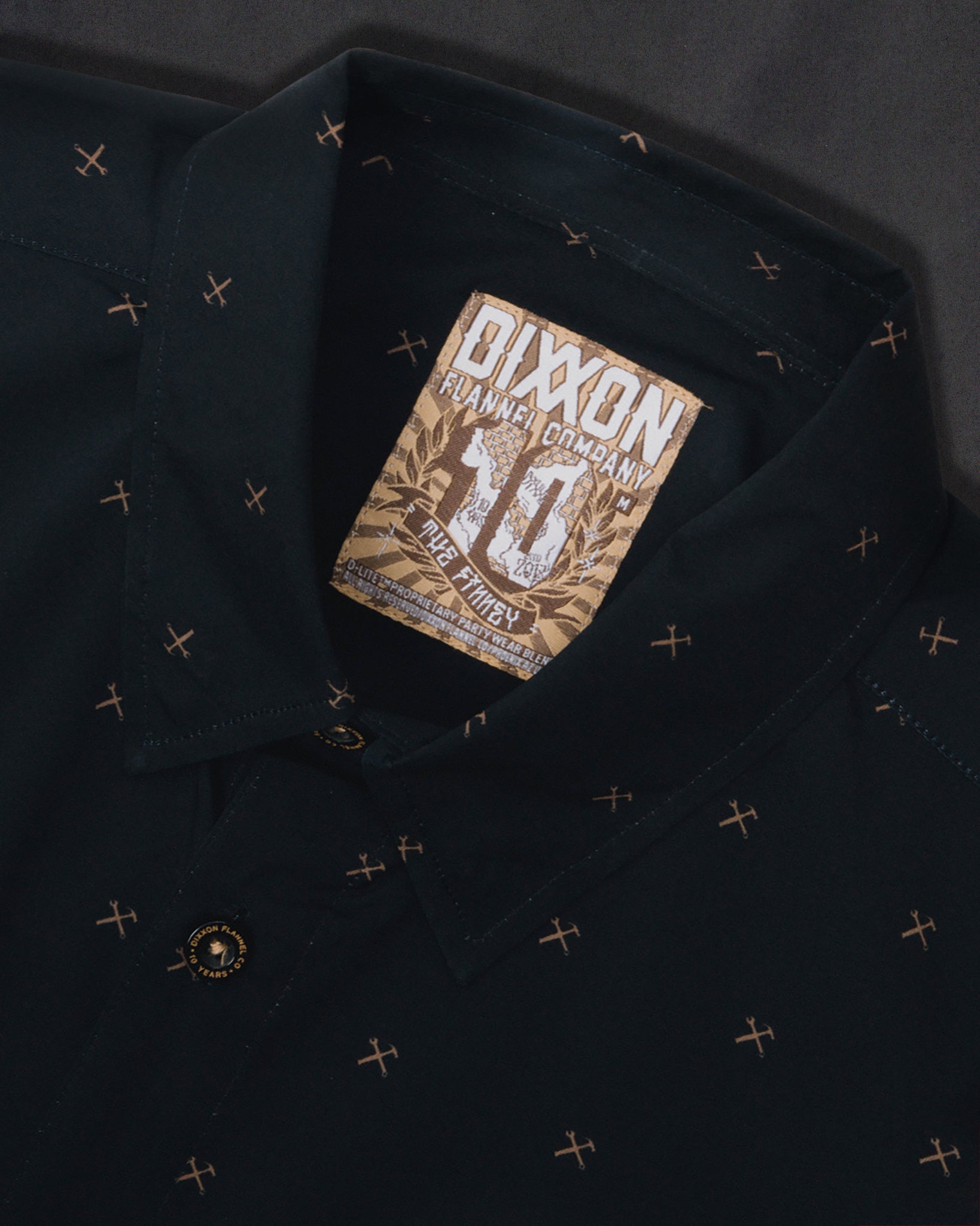 Finney Short Sleeve - Black & Gold - Dixxon Flannel Co.