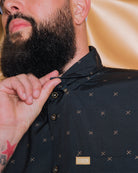 Finney Short Sleeve - Black & Gold - Dixxon Flannel Co.