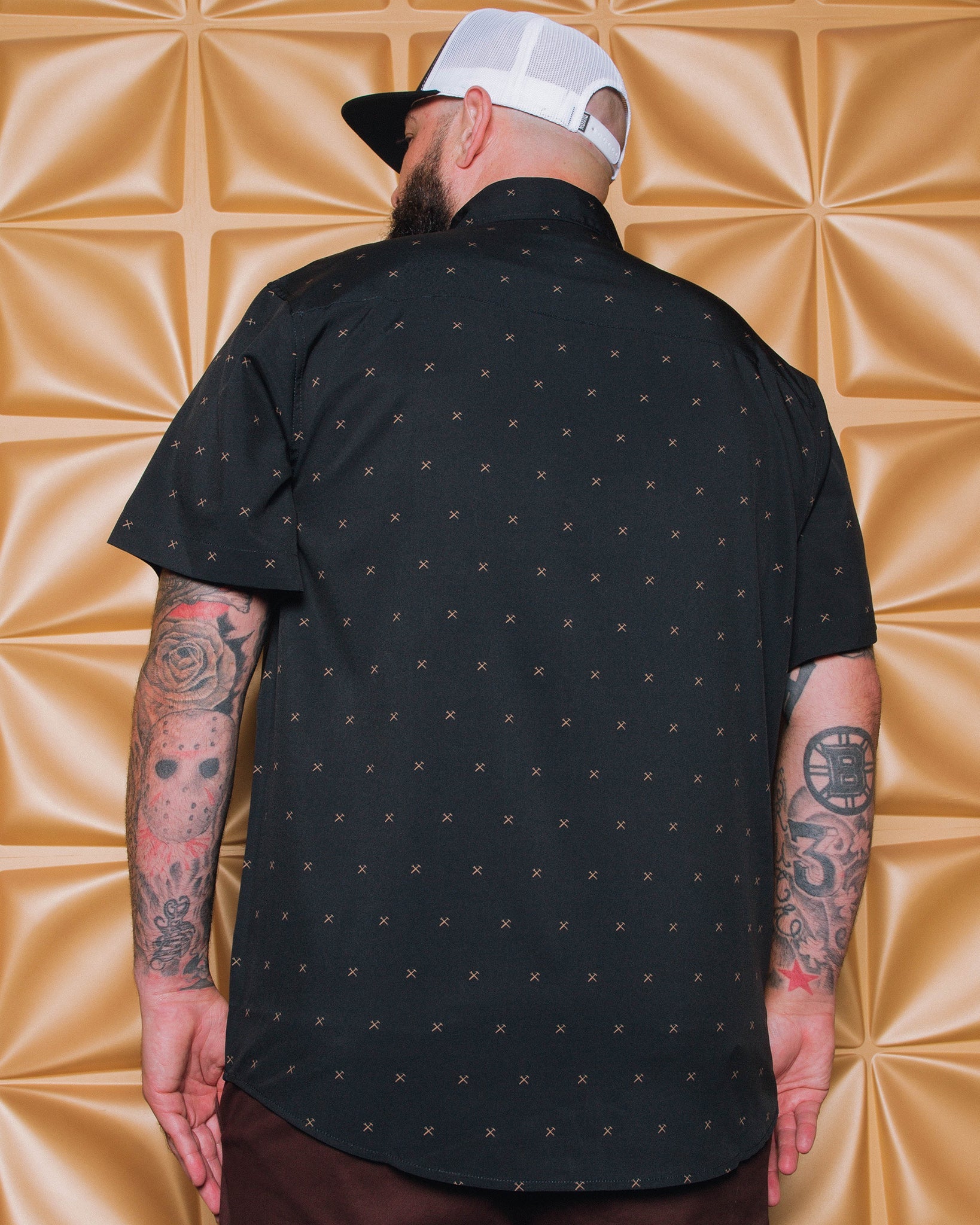 Finney Short Sleeve - Black & Gold - Dixxon Flannel Co.
