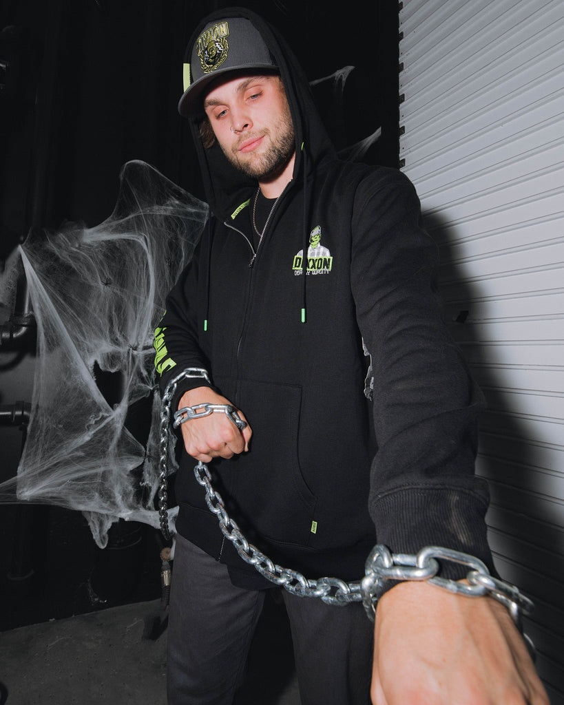 Frankenstein Zip Up Hoodie - Black - Dixxon Flannel Co.