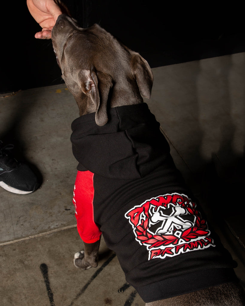 Fur Family Dog Hoodie - Black & Red - Dixxon Flannel Co.
