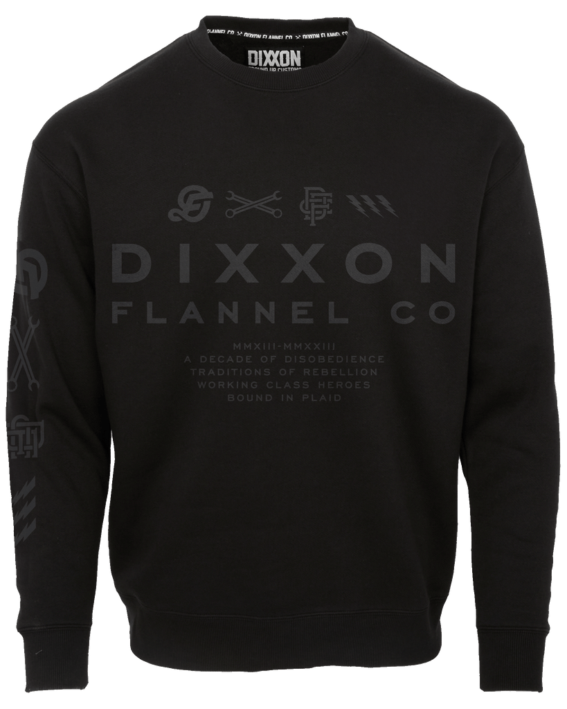 Gray Technical Crewneck - Black - Dixxon Flannel Co.