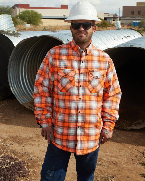 Dixxon Orange Reversible Flannel Jacket: Shop Now