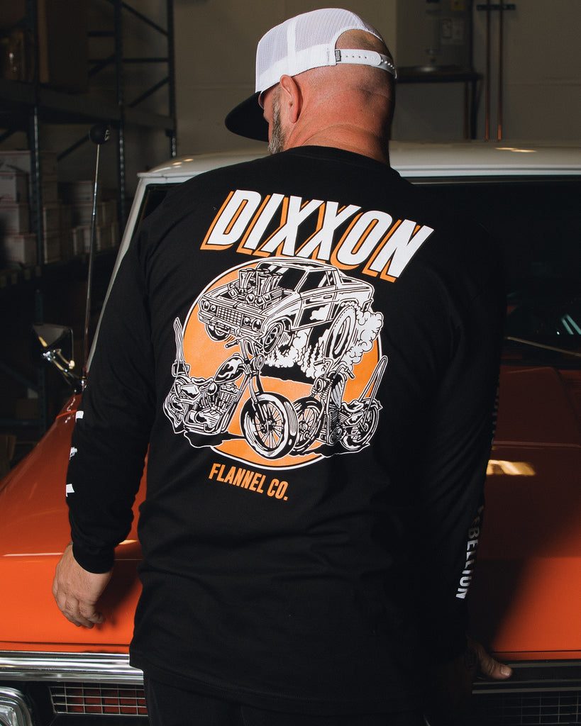 Hot Roddin' Long Sleeve T-Shirt - Black - Dixxon Flannel Co.
