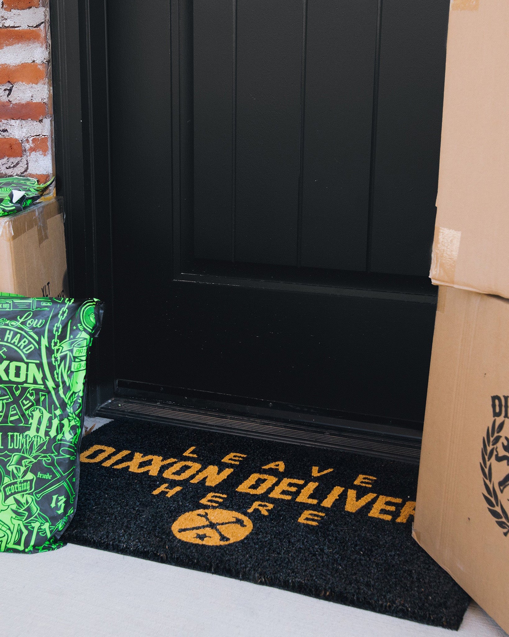 Leave Dixxon Delivery Here Outdoor Welcome Mat | Dixxon Flannel Co.