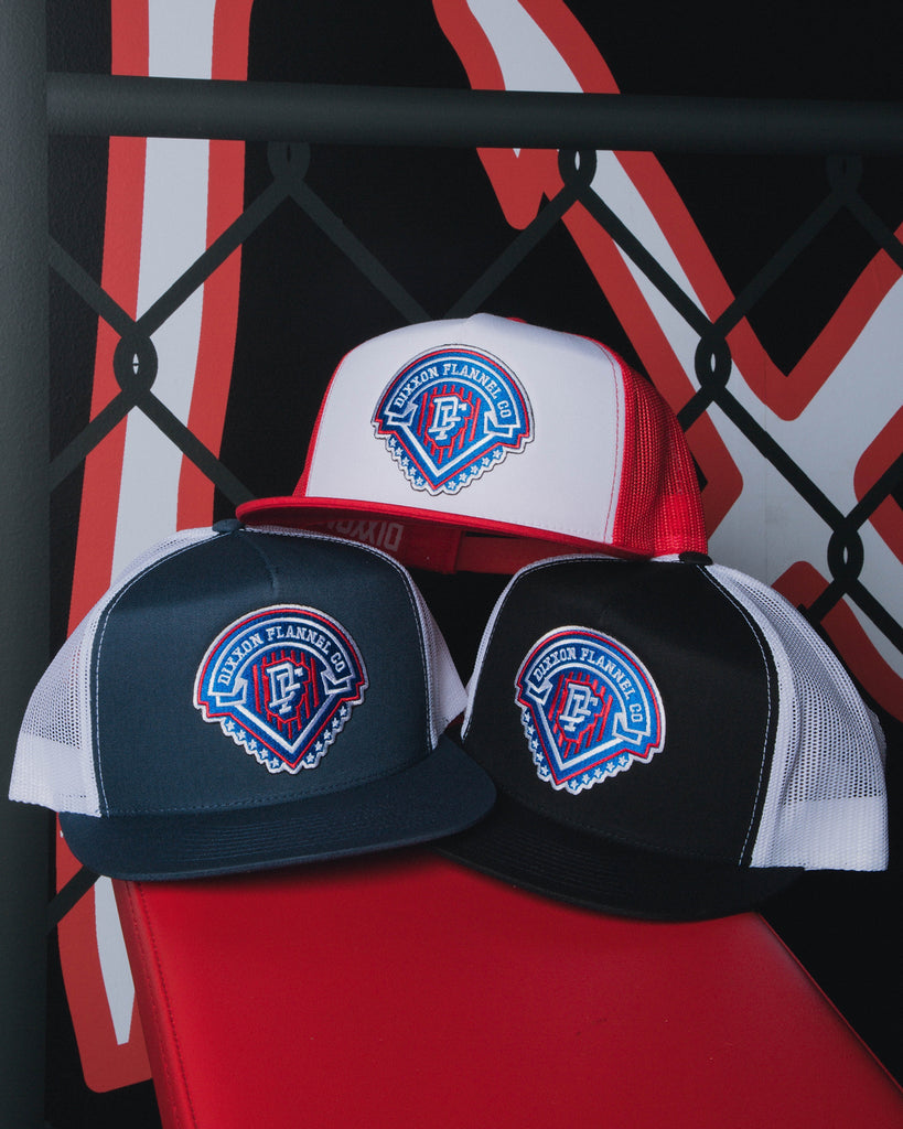 Legacy Flat Bill Trucker Snapback - Red, White, & Blue - Dixxon Flannel Co.