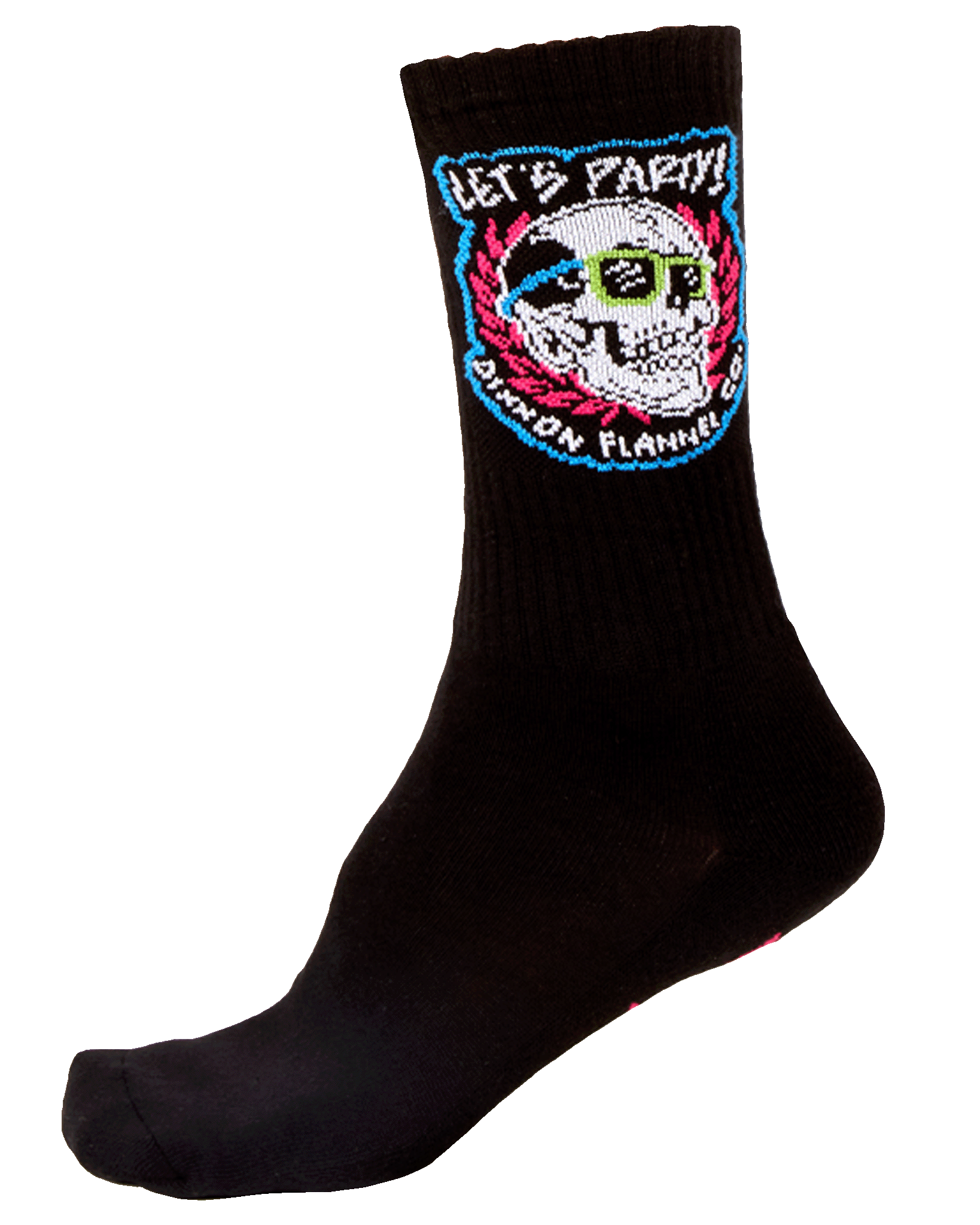 Let's Party Premium Crew Socks - Black - Dixxon Flannel Co.