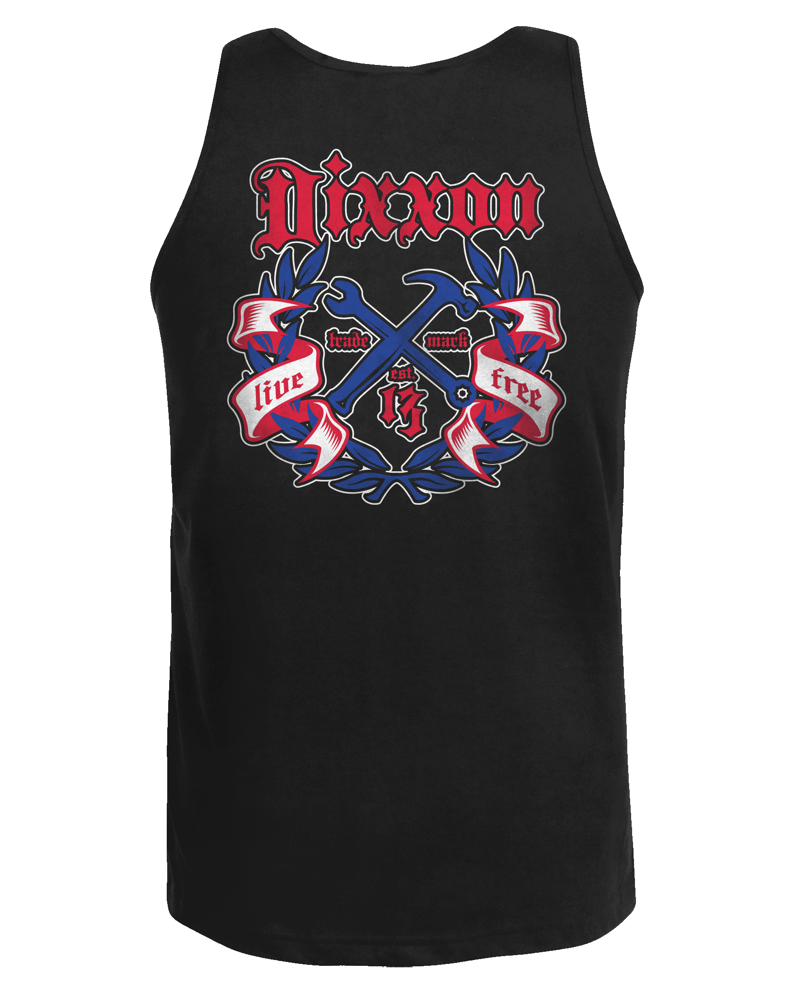 Dixxon Men's Award Crest Tank - Red, White & Blue | Shop Now Dixxon Men's Award Crest Tank - Red, White & Blue | Shop Now