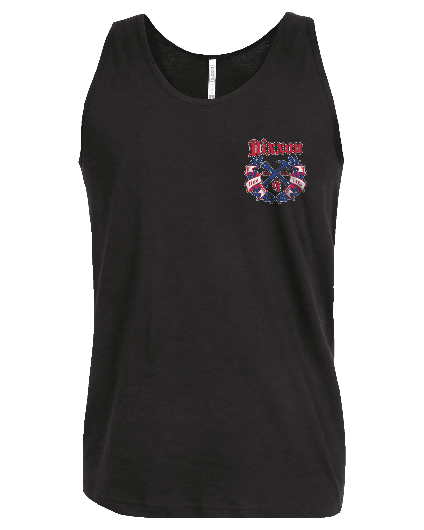 Live Free Award Crest Tank - Red, White, & Blue - Dixxon Flannel Co.