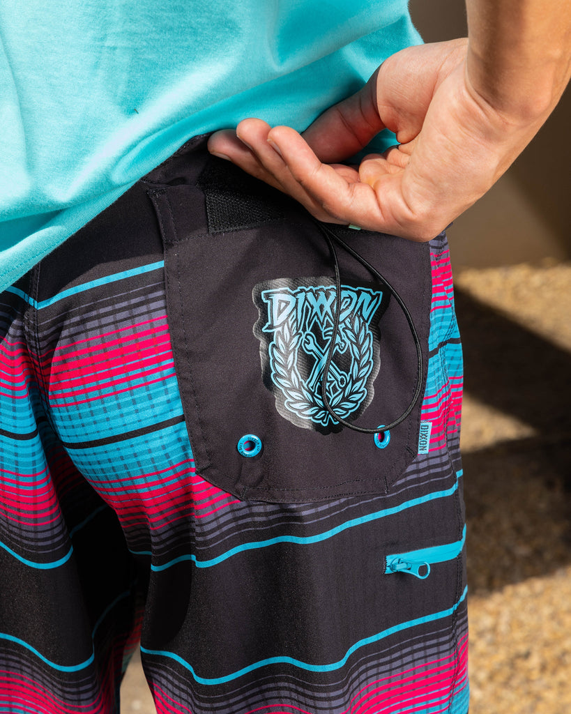 Low Low Boardshorts - Cyan & Pink - Dixxon Flannel Co.