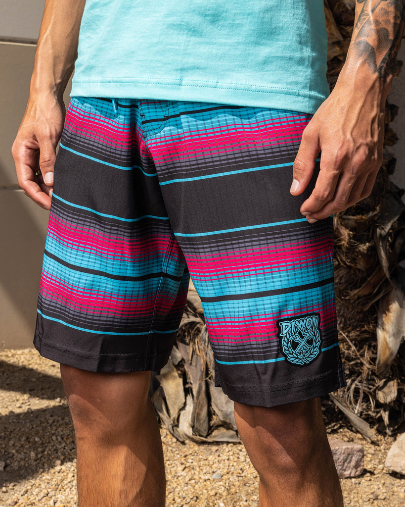 Low Low Boardshorts - Cyan & Pink - Dixxon Flannel Co.